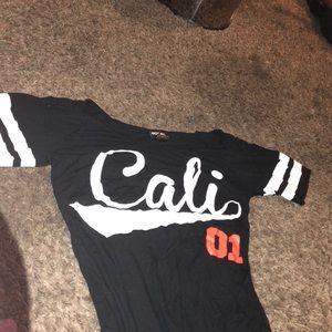 A black “Cali” shirt